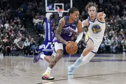 Keyonte George a marqué 15 points pour Utah mais n'a pas pu jouer le quatrième quart-temps en raison d'une maladie.