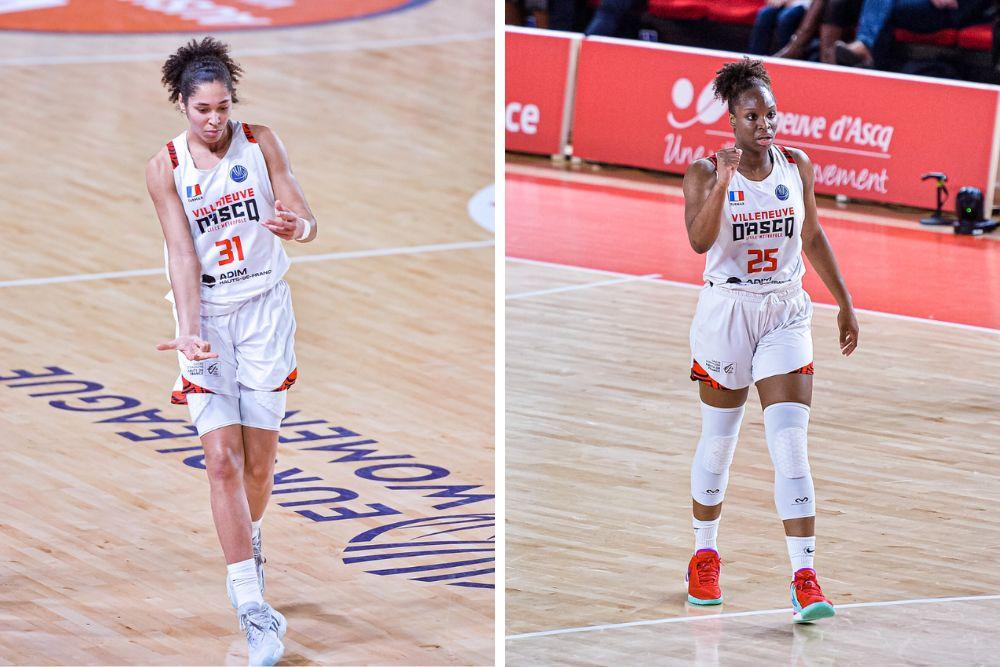 Kennedy Burke et Janelle Salaün (Villeneuve d&rsquo;Ascq) dans le second cinq de l&rsquo;EuroLeague Féminine