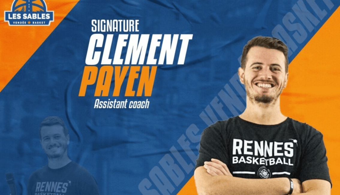 Clément Payen, assistant coach aux côtés de Denis Mettay aux Sables Vendée Basket
