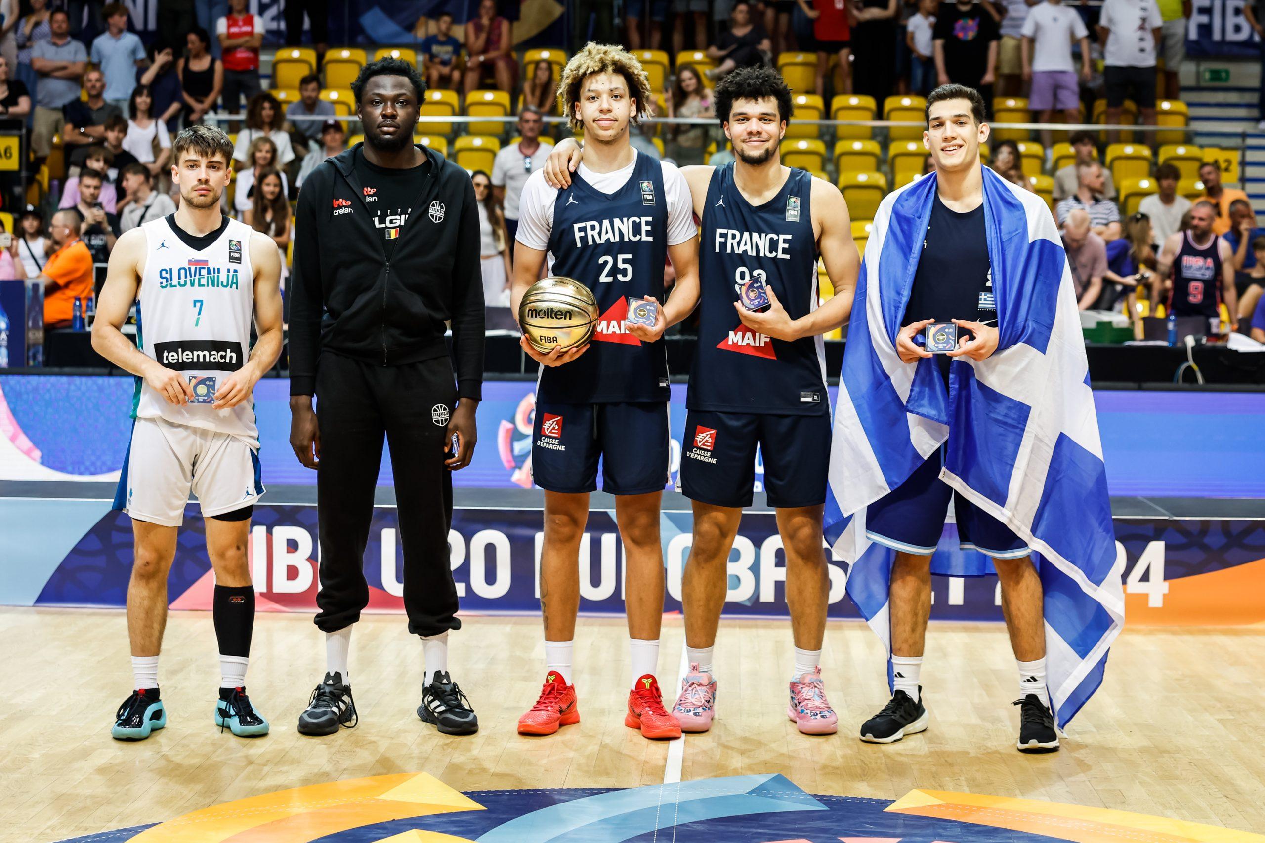 Zacharie Perrin MVP de l&rsquo;Euro U20, Noah Penda dans le cinq