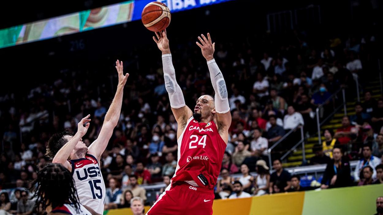 Dillon Brooks (Canada) face aux Etats-Unis de la coupe du monde 2023