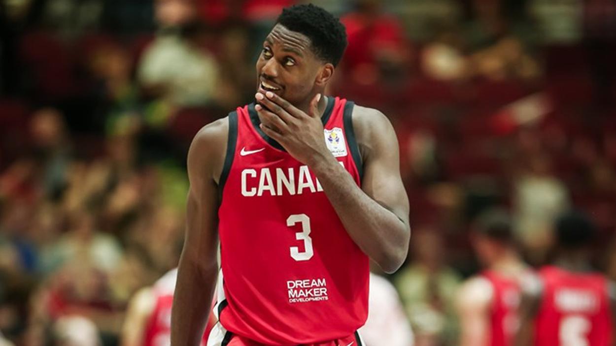 Melvin Ejim (Canada) lors de la coupe du monde des Amériques 2019