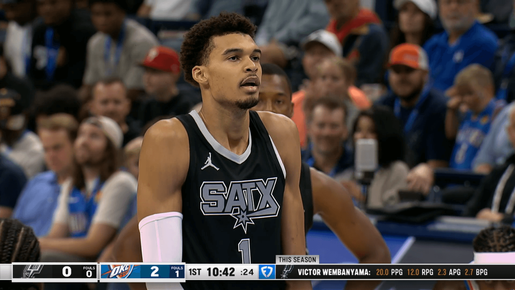 Wembanyama signe son plus petit total de points en NBA, face à son rival